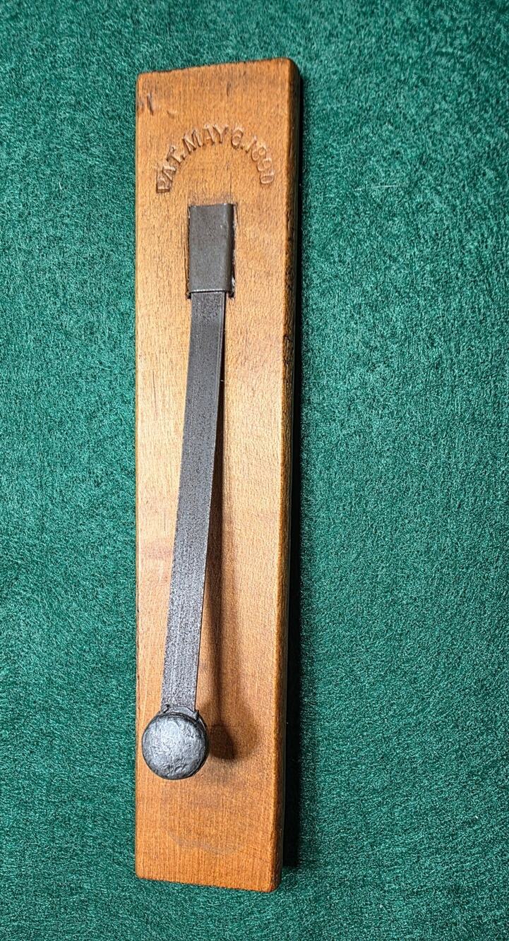 Antique Tin Lead Wooden Noisemakers 5.9" Working Primitive Style pat 1890